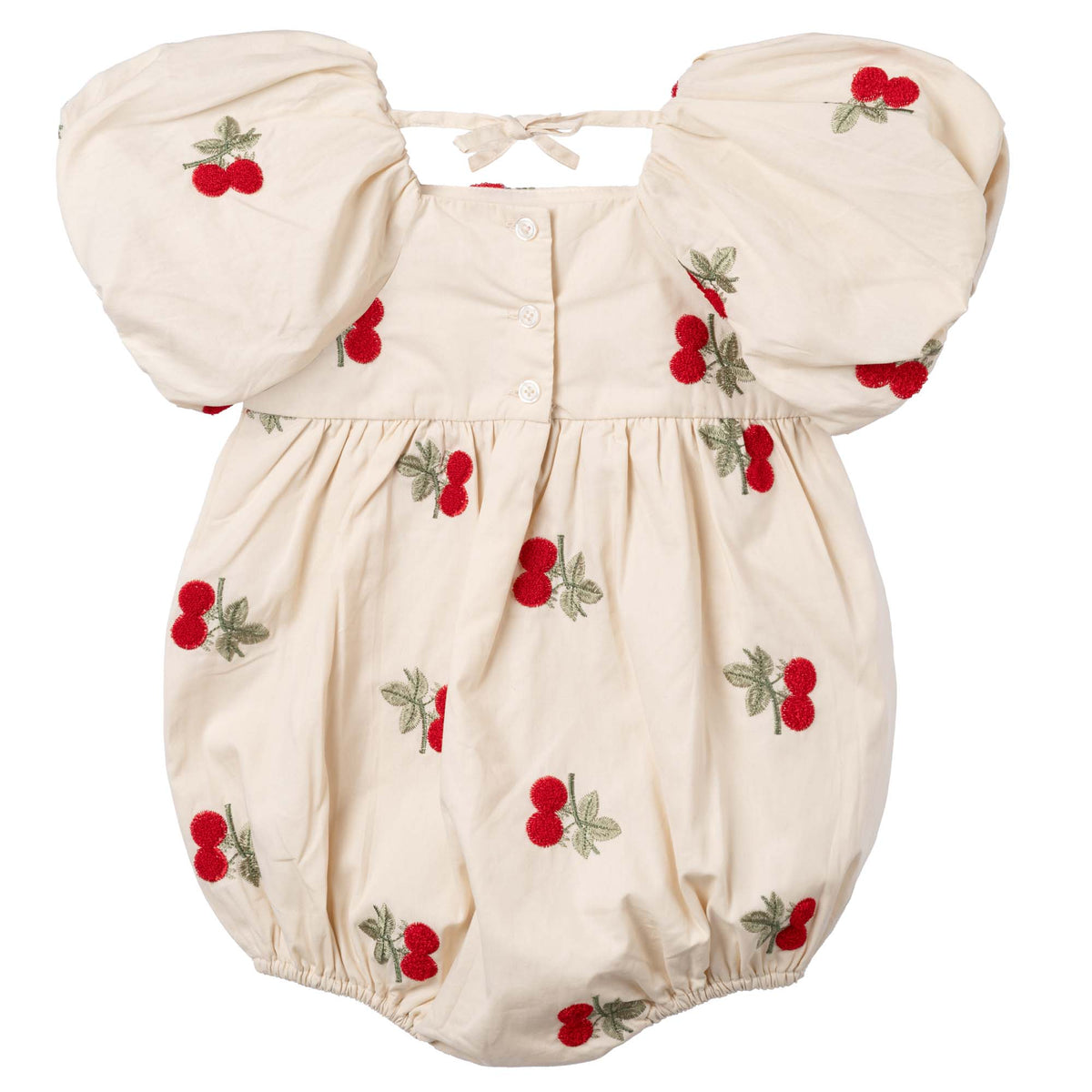 Embroidered Cherry Romper