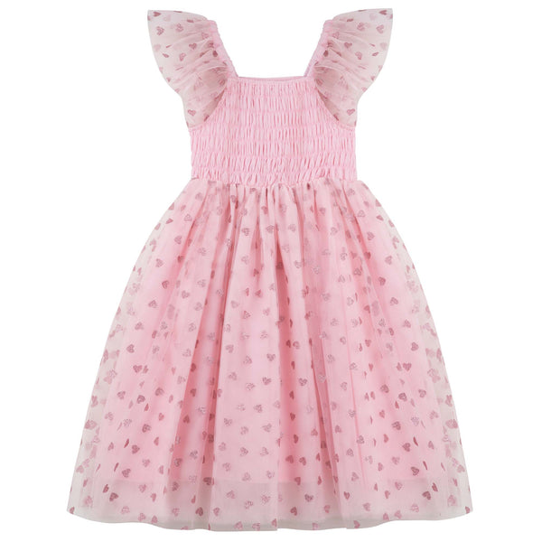 From The Heart Tulle Dress - Pink