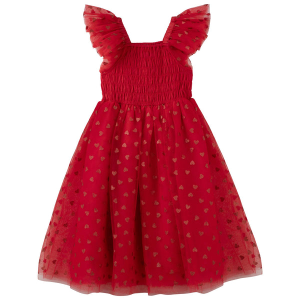 From The Heart Tulle Dress - Red