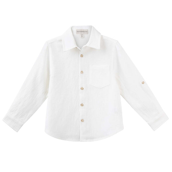 Archie L/S Button Shirt - Ivory