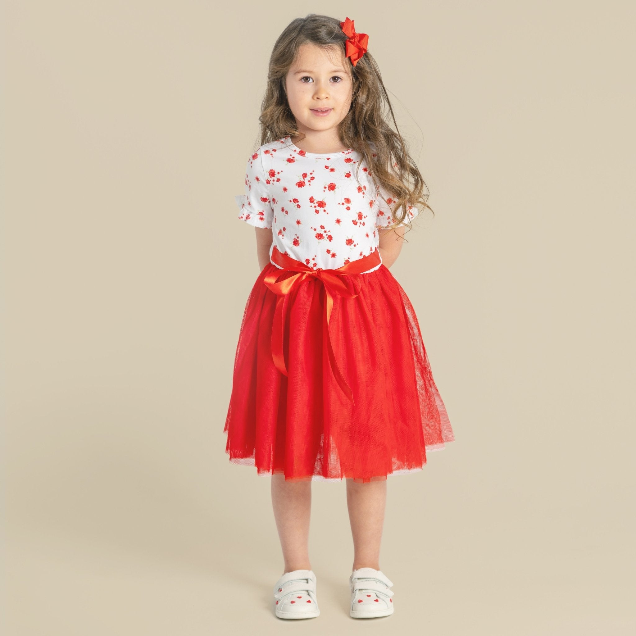 Alyssa Floral S/S Tutu Dress - Designer Kidz