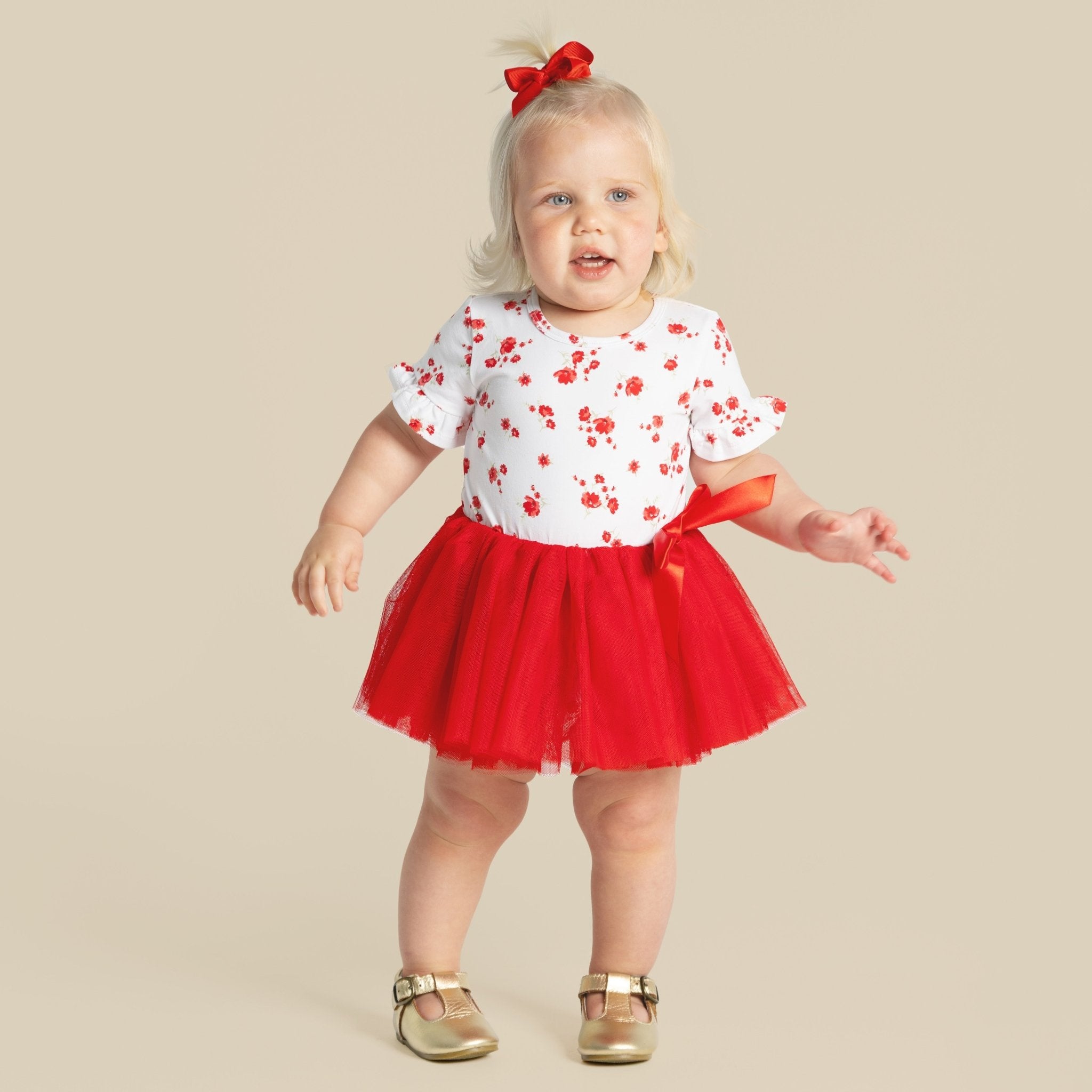 Alyssa Floral S/S Tutu Romper - Designer Kidz