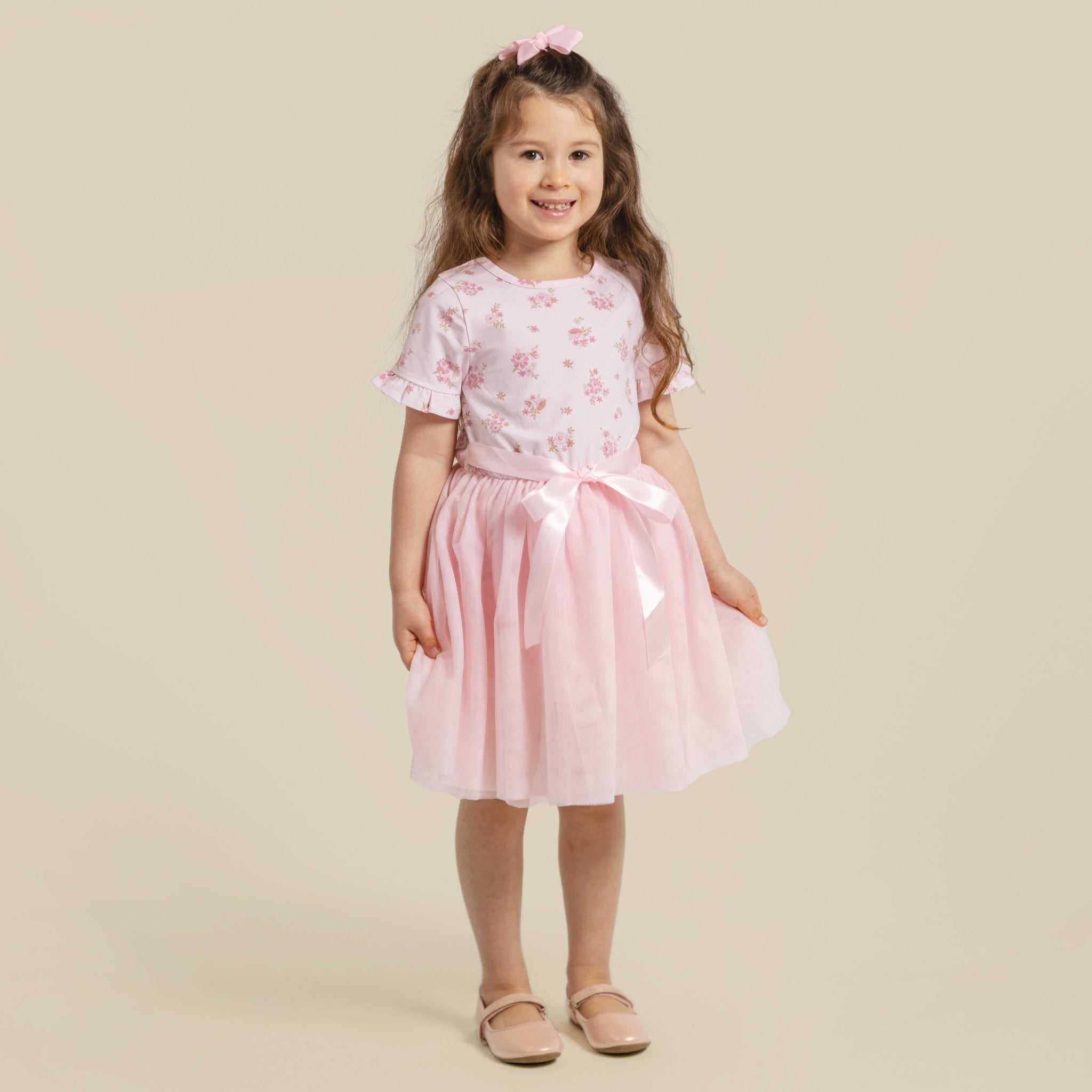 Bella Floral S/S Tutu Dress - Designer Kidz