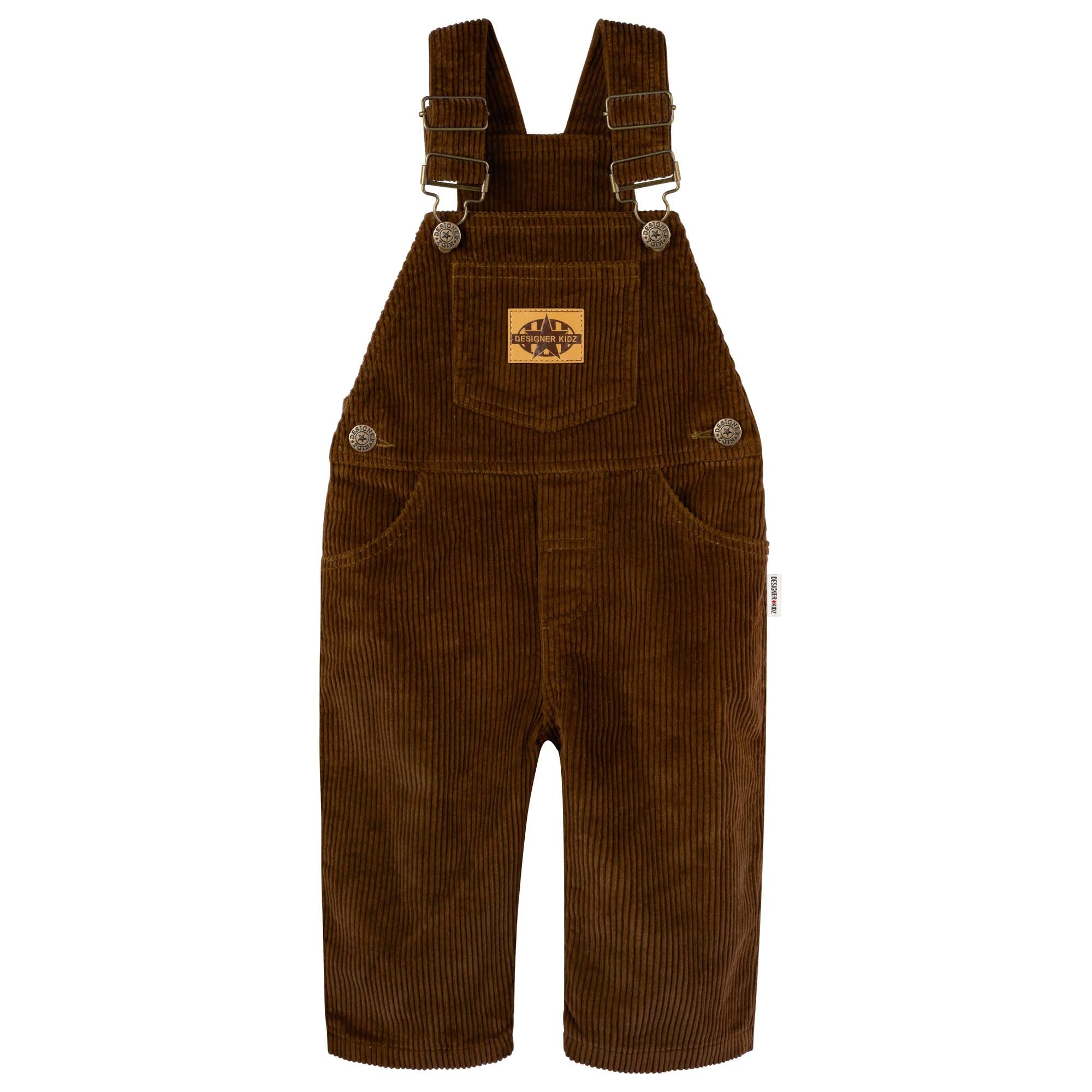 Charlie Cord Overalls - Chestnut - Designer Kidz