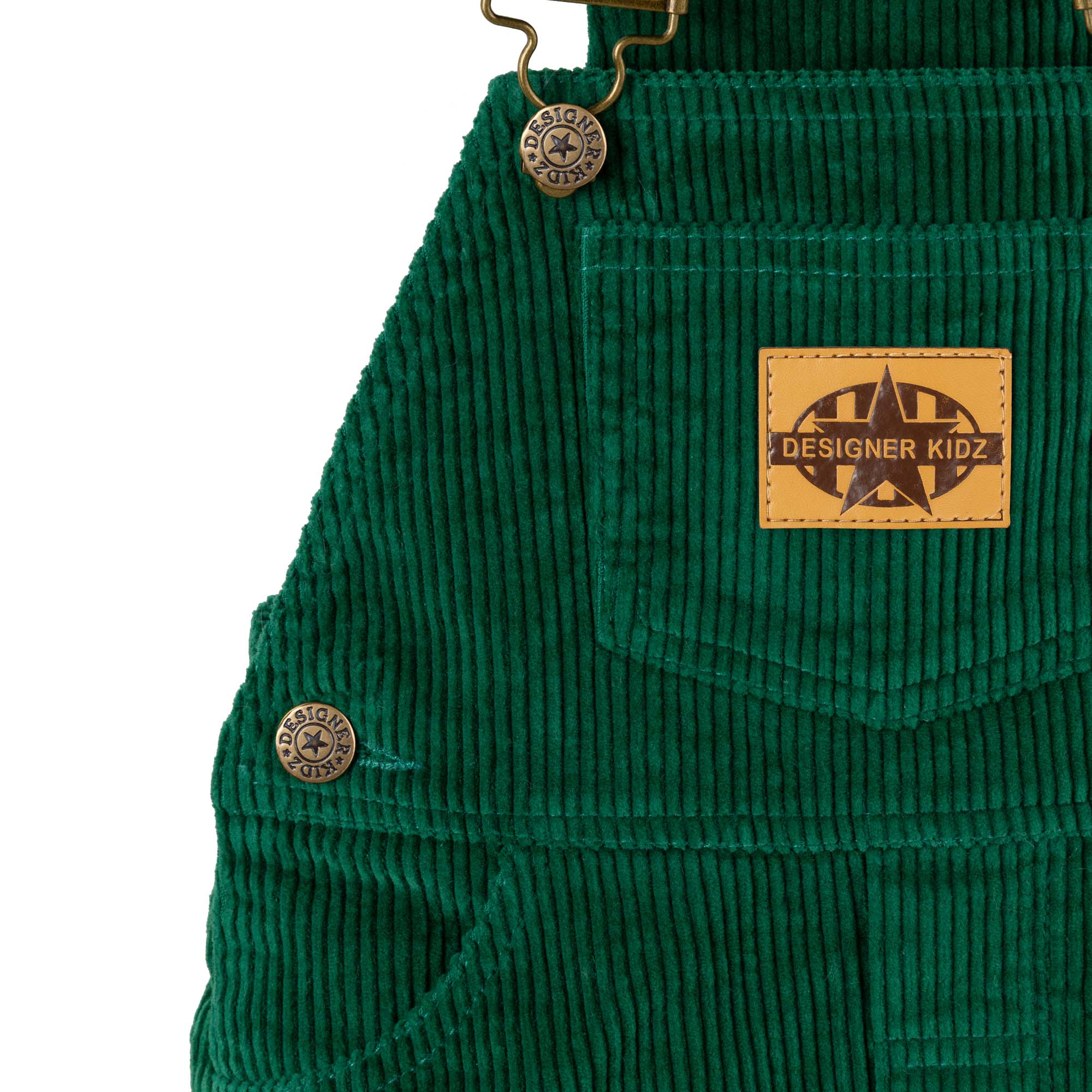 Charlie Cord Overalls - Juniper Green - Designer Kidz