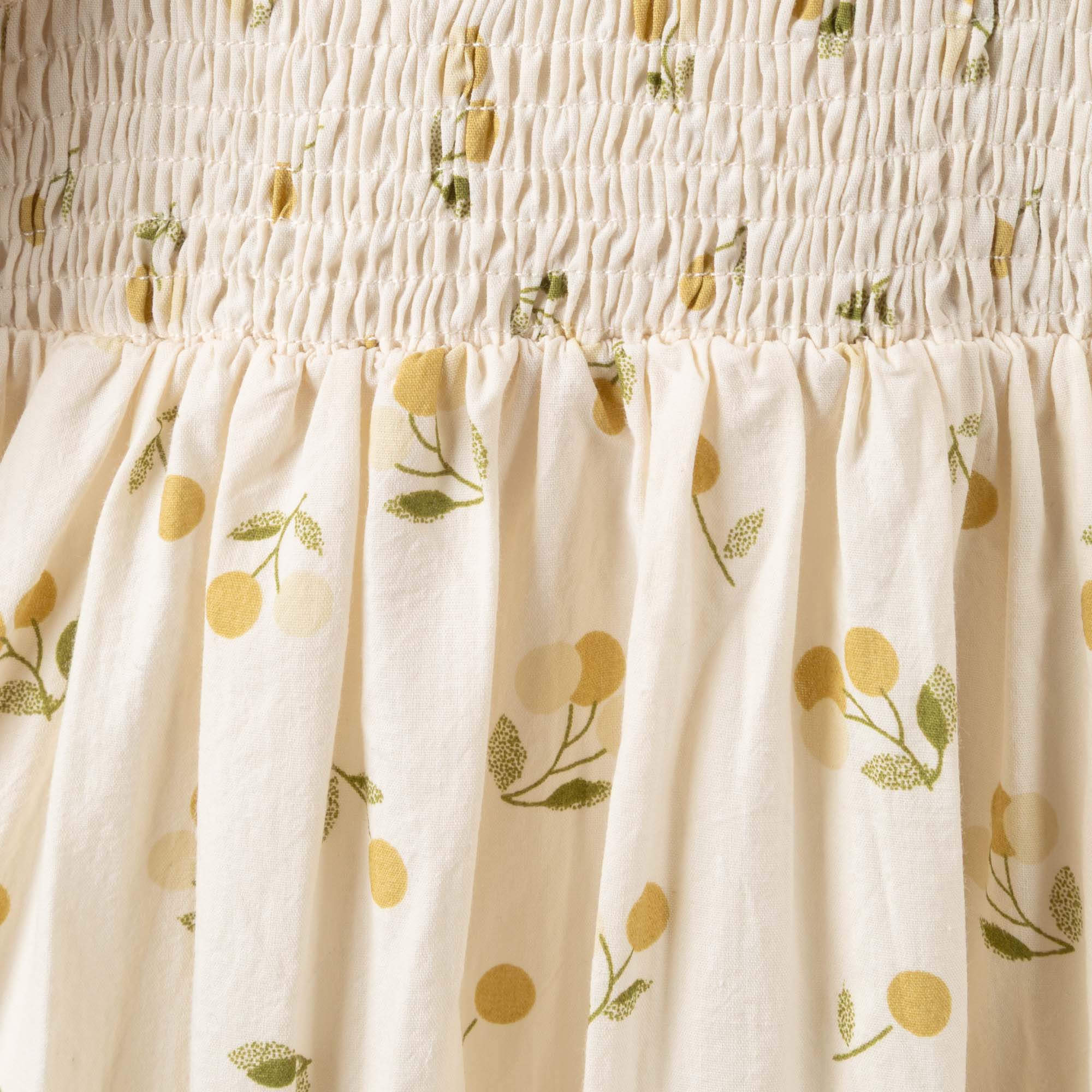 Golden Cherry Tiered Dress - Designer Kidz