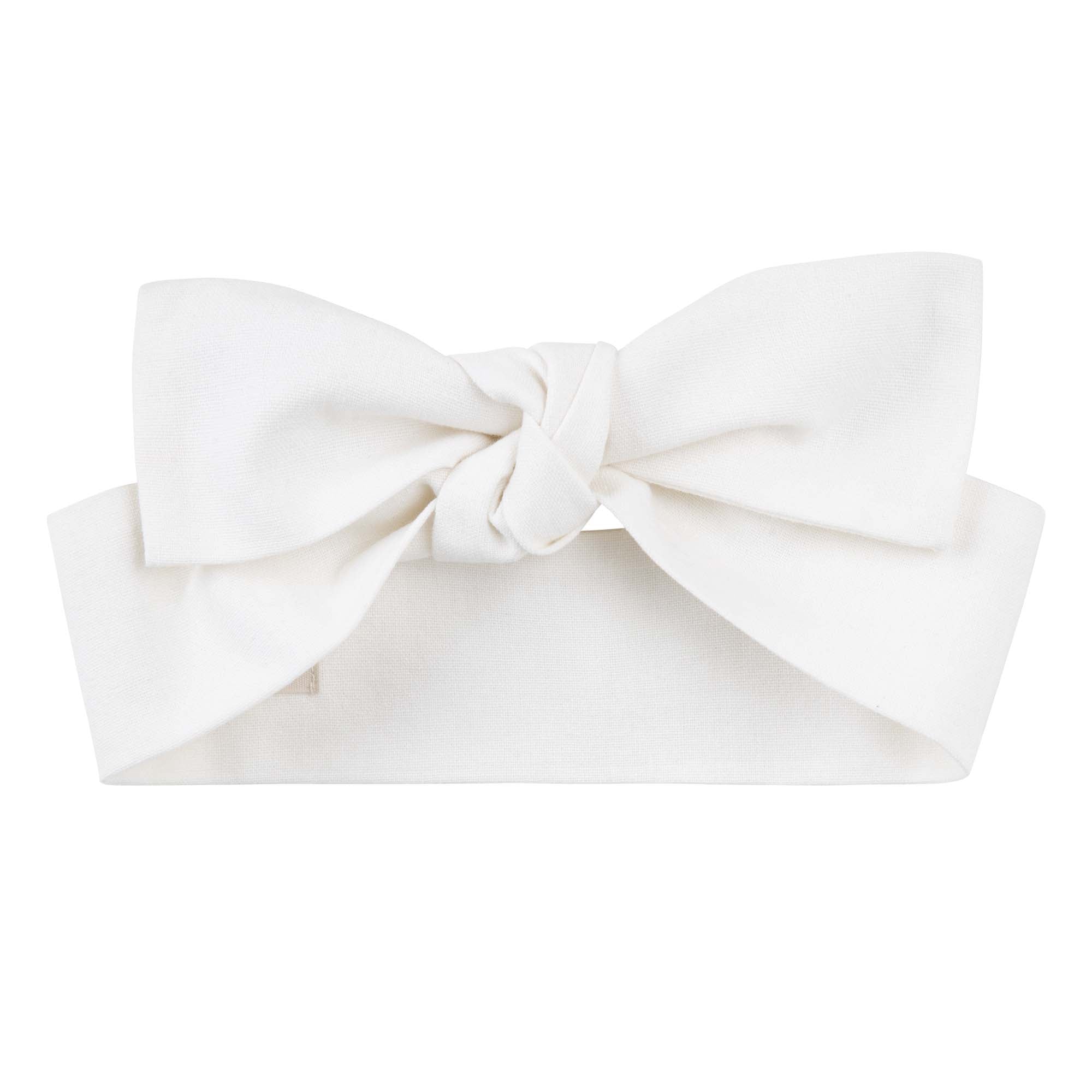 Grace Linen Headband - Ecru - Designer Kidz