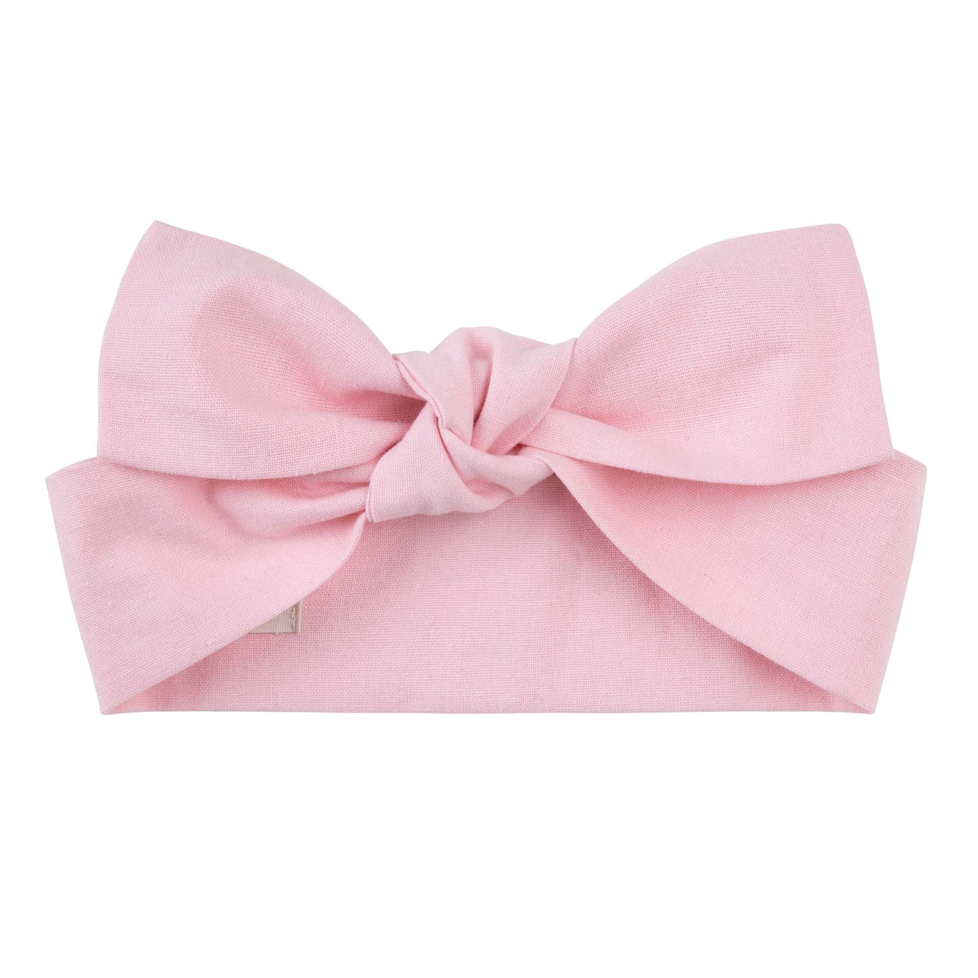 Grace Linen Headband - Pink - Designer Kidz