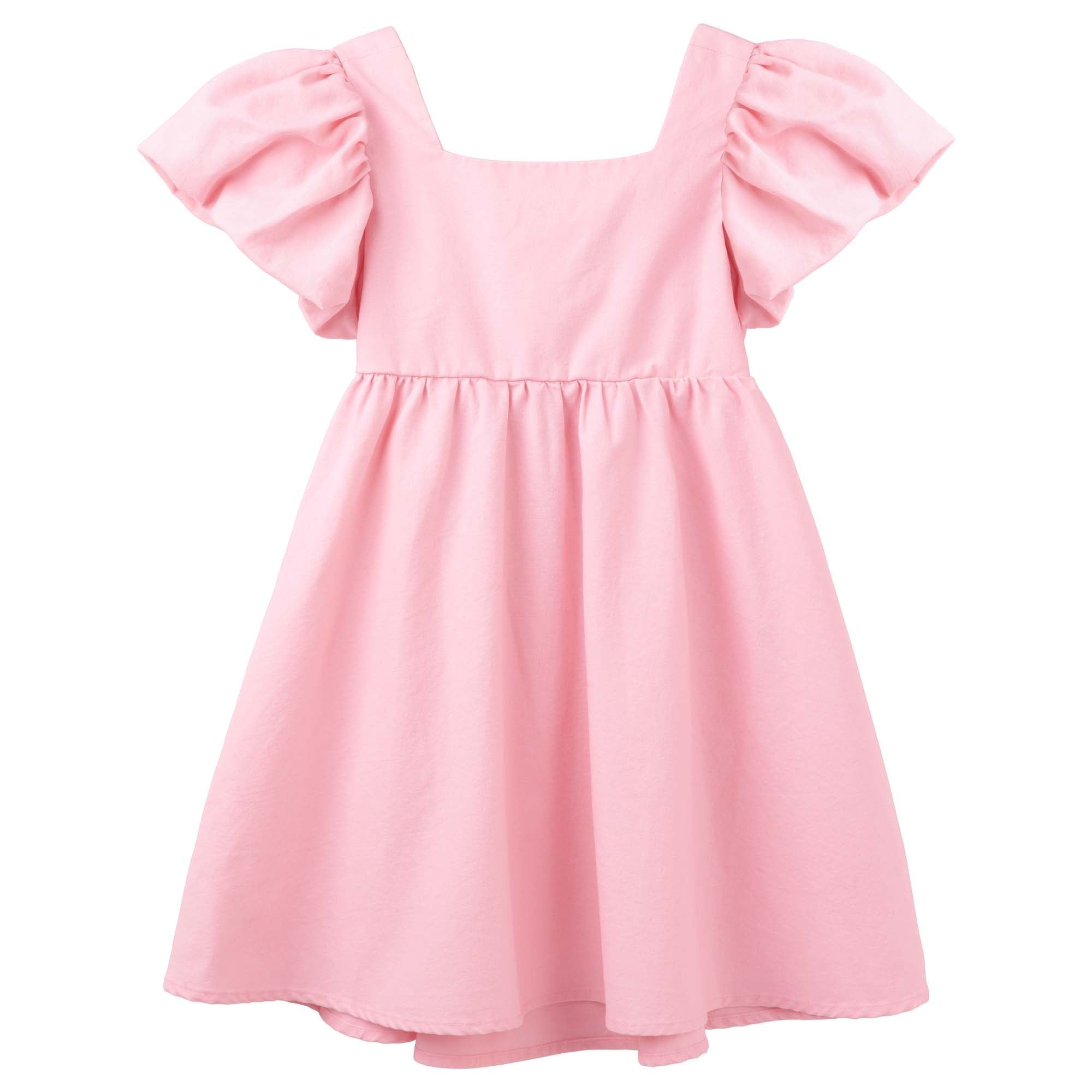 Grace Tie Back Dress - Pink - Designer Kidz