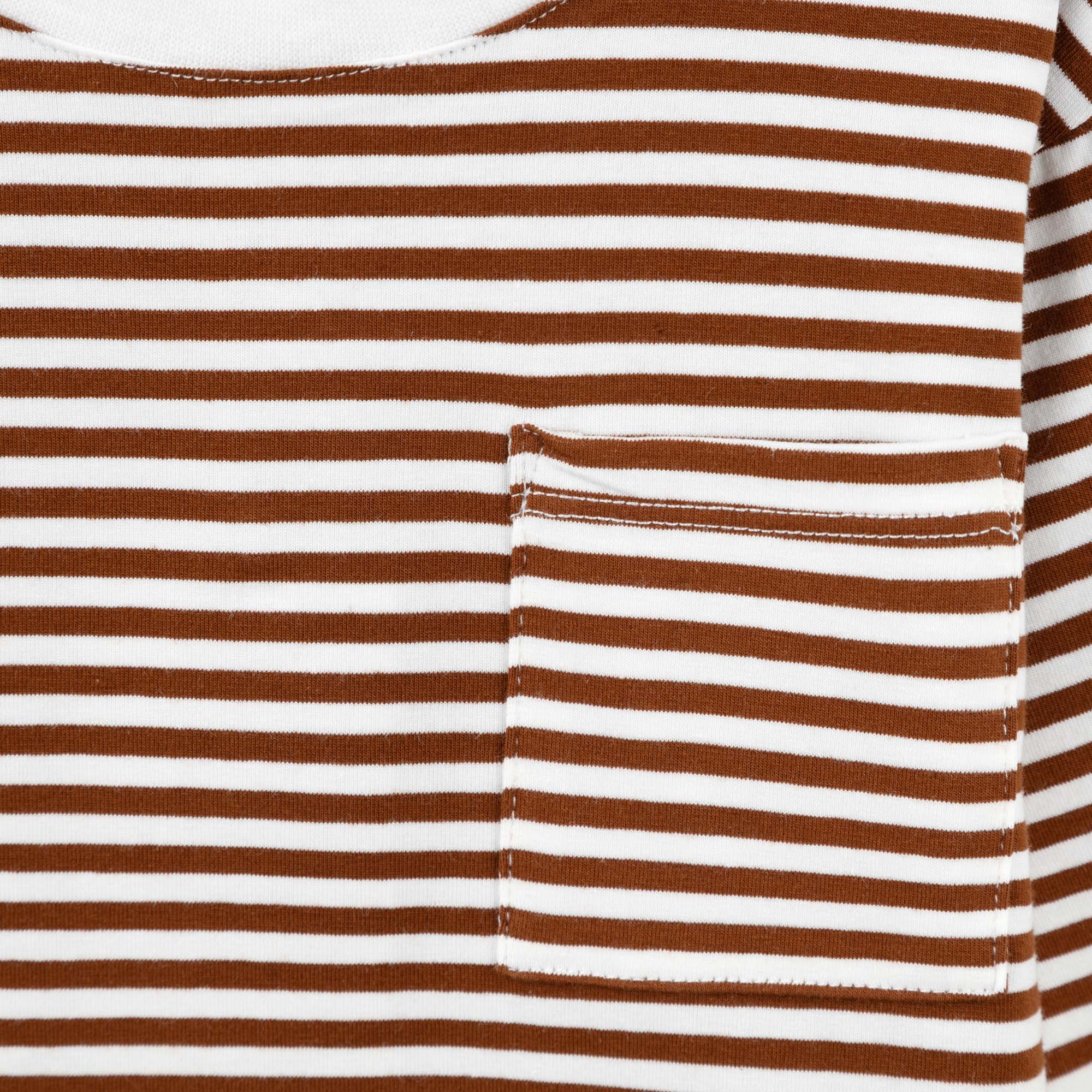 Harvey L/S Stripe T-Shirt - Cocoa - Designer Kidz