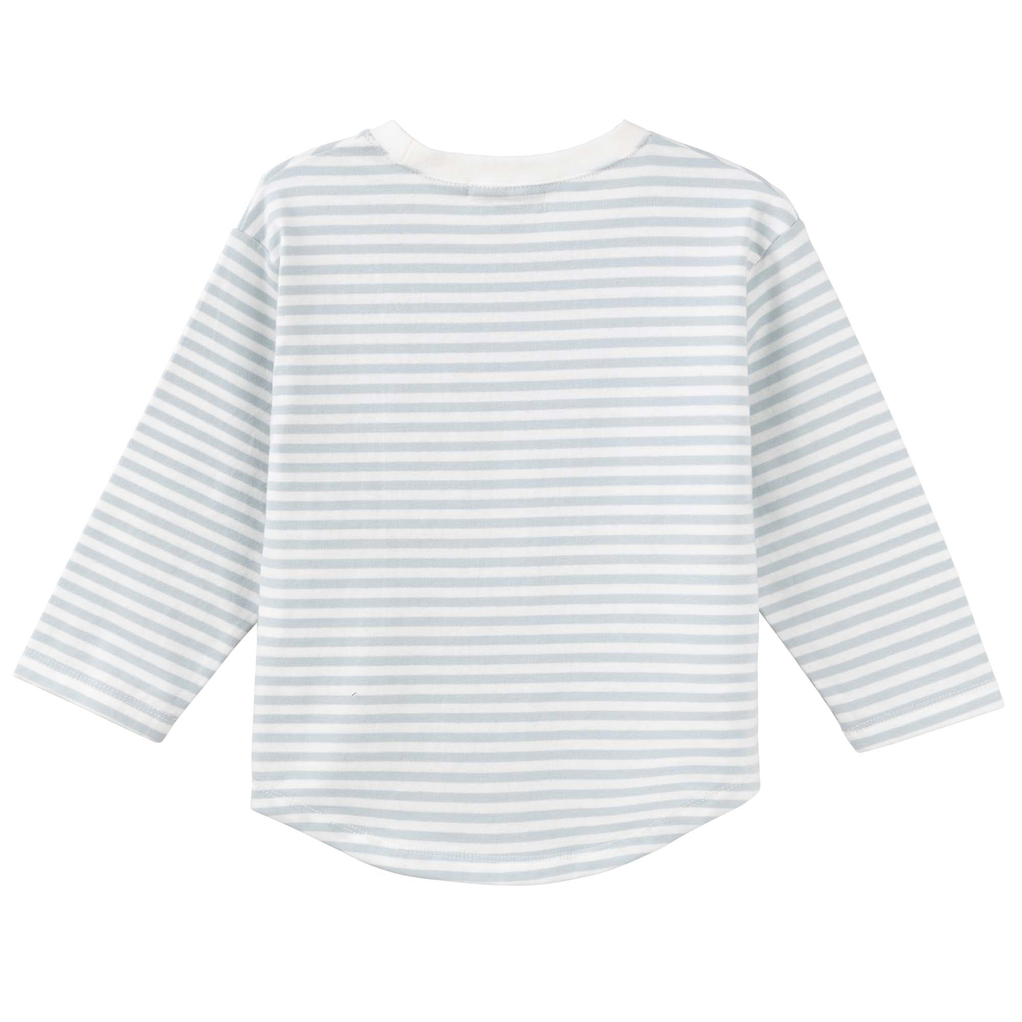 Harvey L/S Stripe T-Shirt - Ice Blue - Designer Kidz