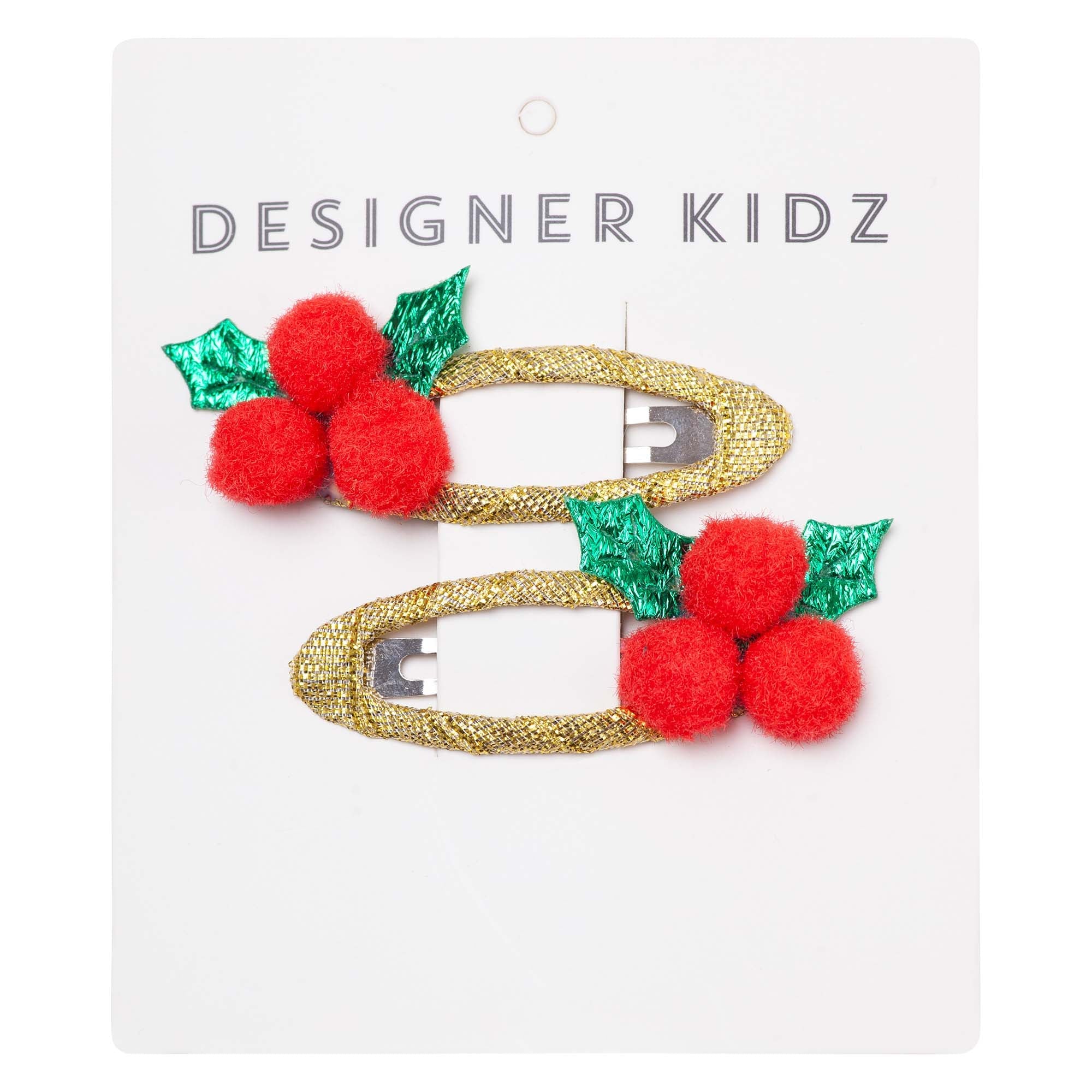 Holly Sparkly Hair Clips - Designer Kidz