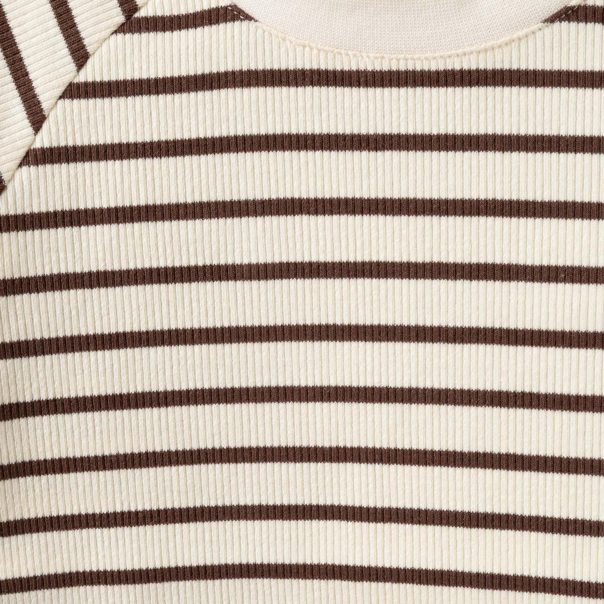 Jack Rib Stripe Top - Chestnut - Designer Kidz