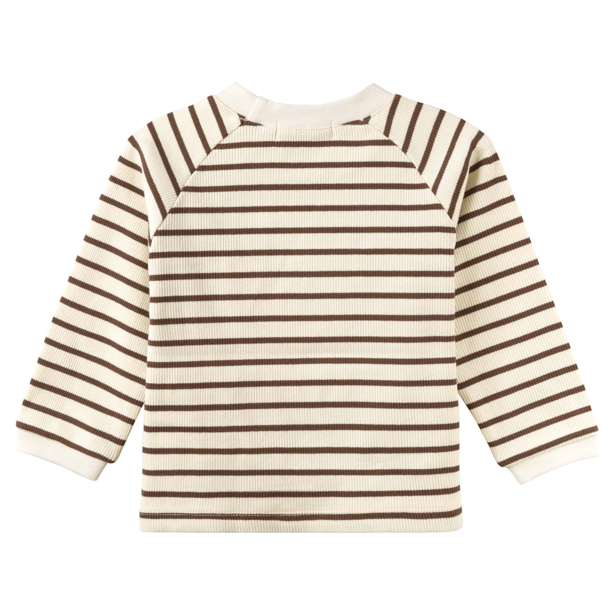 Jack Rib Stripe Top - Chestnut - Designer Kidz