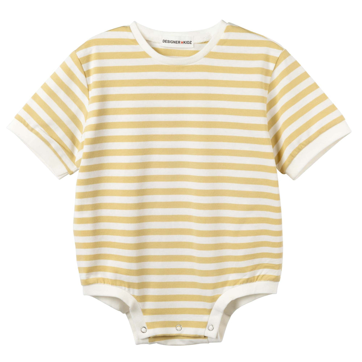 Jack Stripe Romper - Mustard - Designer Kidz