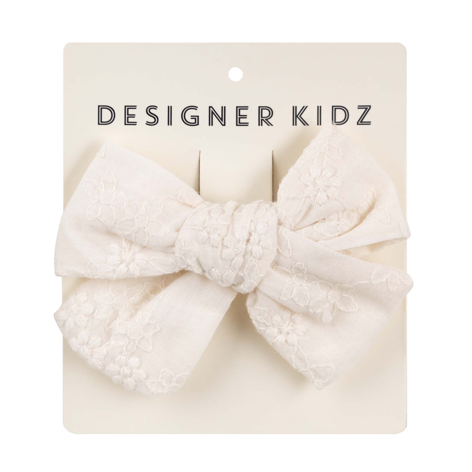 Lace Hair Clip - Ecru - Designer Kidz