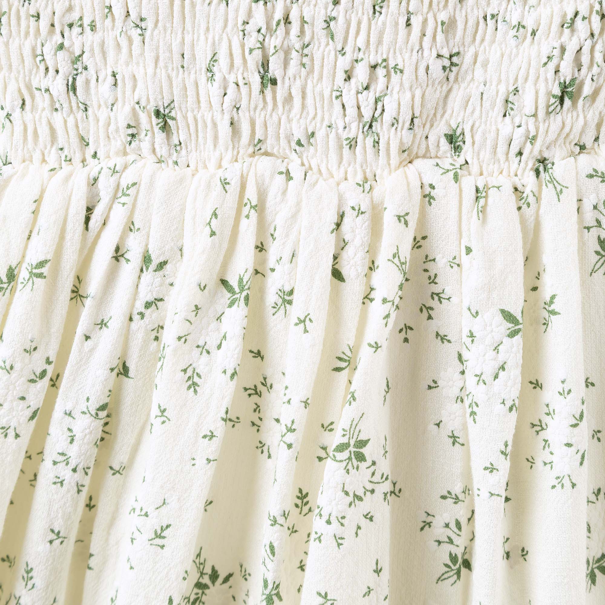 Lily Puff Sleeve Dress - Ecru Floral - Designer Kidz