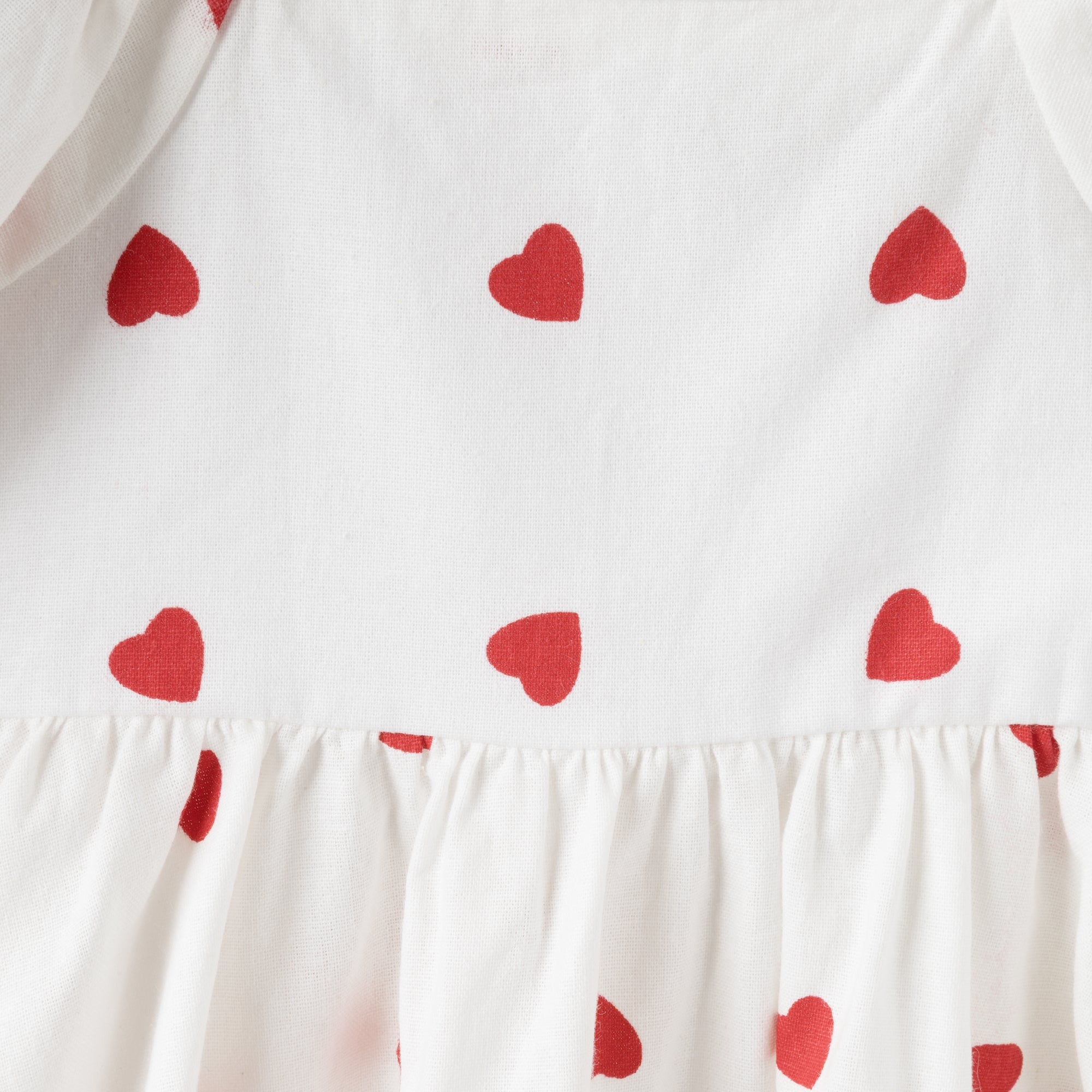 Love Hearts Puff Sleeve Dress - Designer Kidz