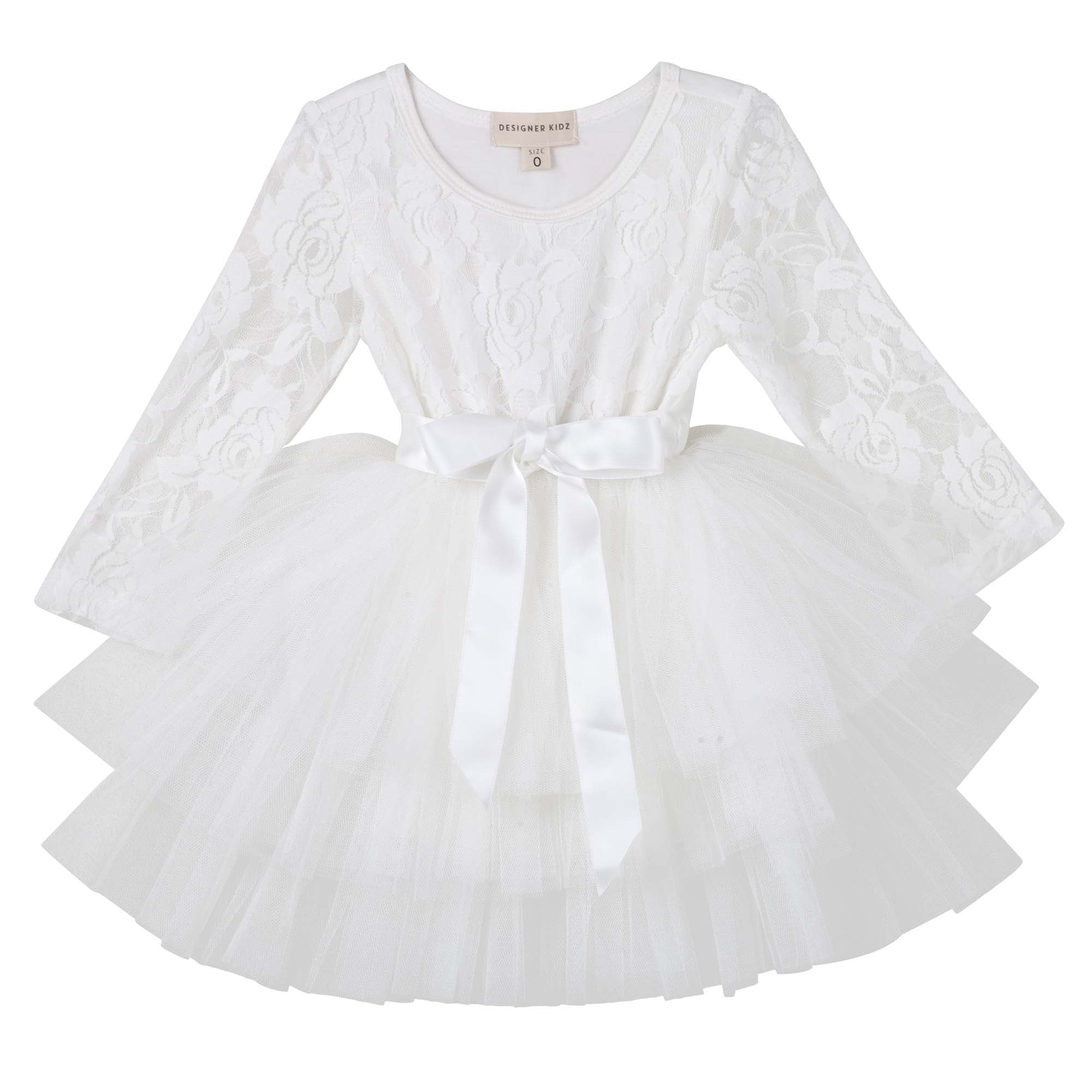 My First Lace Tutu L/S - Ivory - Designer Kidz
