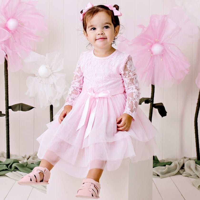 My First Lace Tutu L/S - Pink - Designer Kidz