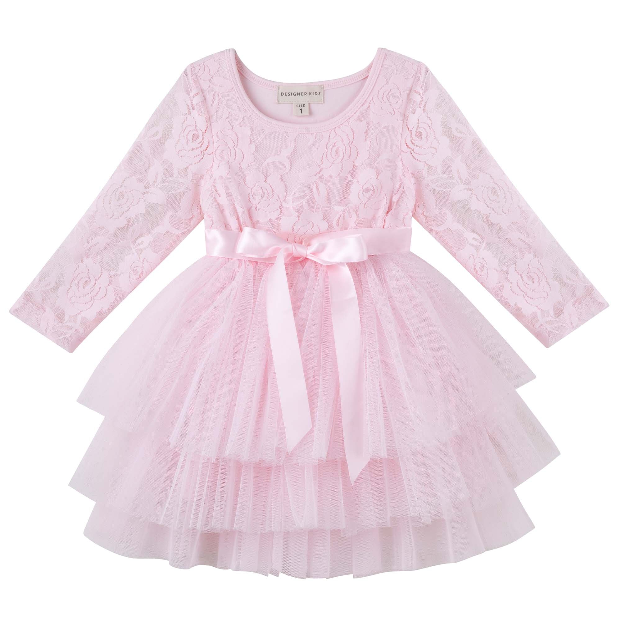 My First Lace Tutu L/S - Pink - Designer Kidz