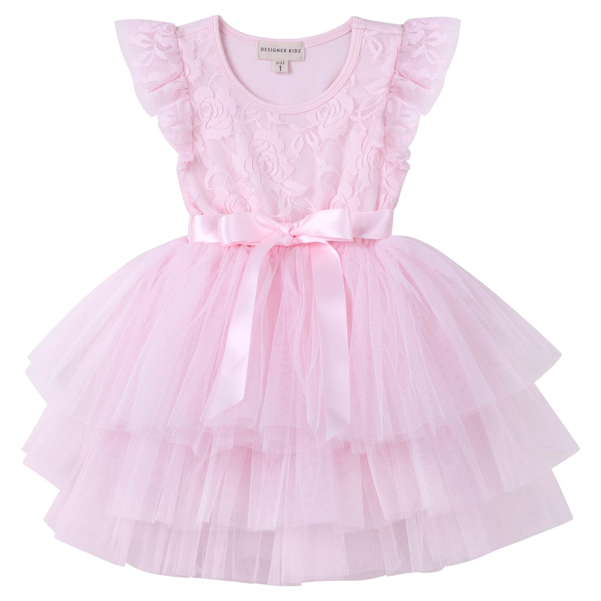 My First Lace Tutu S/S - Pink - Designer Kidz