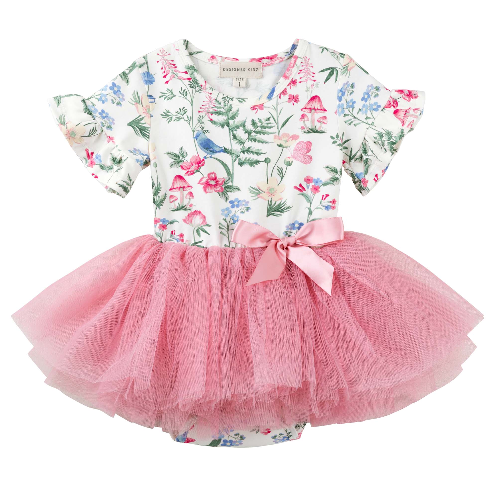 Summer Meadow S/S Tutu Romper - Designer Kidz