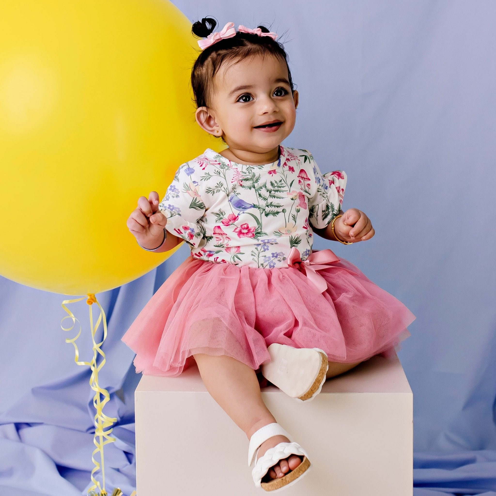 Summer Meadow S/S Tutu Romper - Designer Kidz