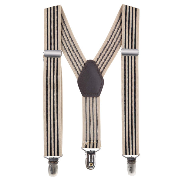 Bradley Boys Suspenders - Black Stripe