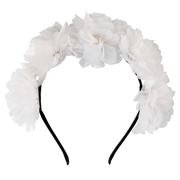 Olivia Floral Headband - White