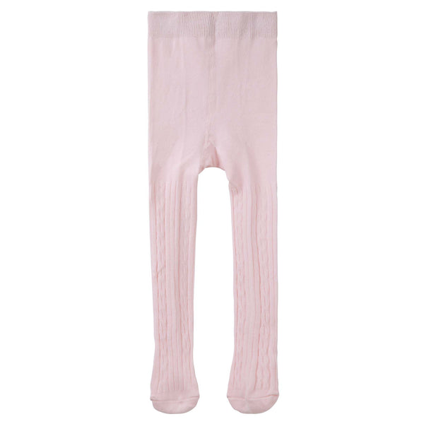 Baby Cable Knit Tights - Pink