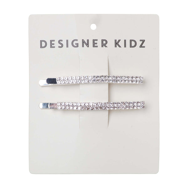 Silver Sparkle Hair Clip Pack - Designer Kidz