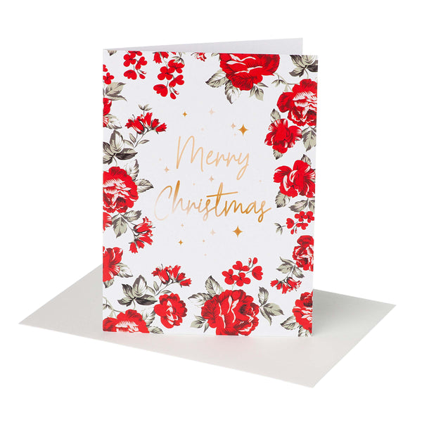 Buy Pearl Red Floral Christmas Greeting Card - Designer Kidz | Special Occasions, Party Wear & Weddings  | Sizes 000-16 | Little Girls Party Dresses, Tutu Dresses, Flower Girl Dresses | Pay with Afterpay | Free AU Delivery Over $80 