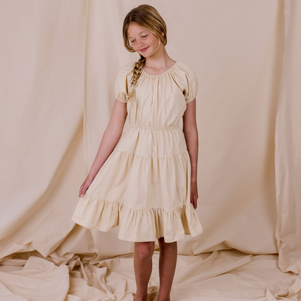 Lydia Tiered Dress - Stone