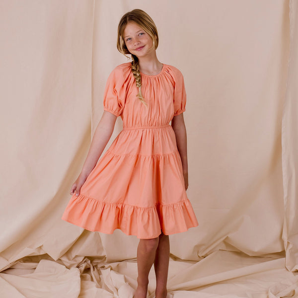 Lydia Tiered Dress - Peach