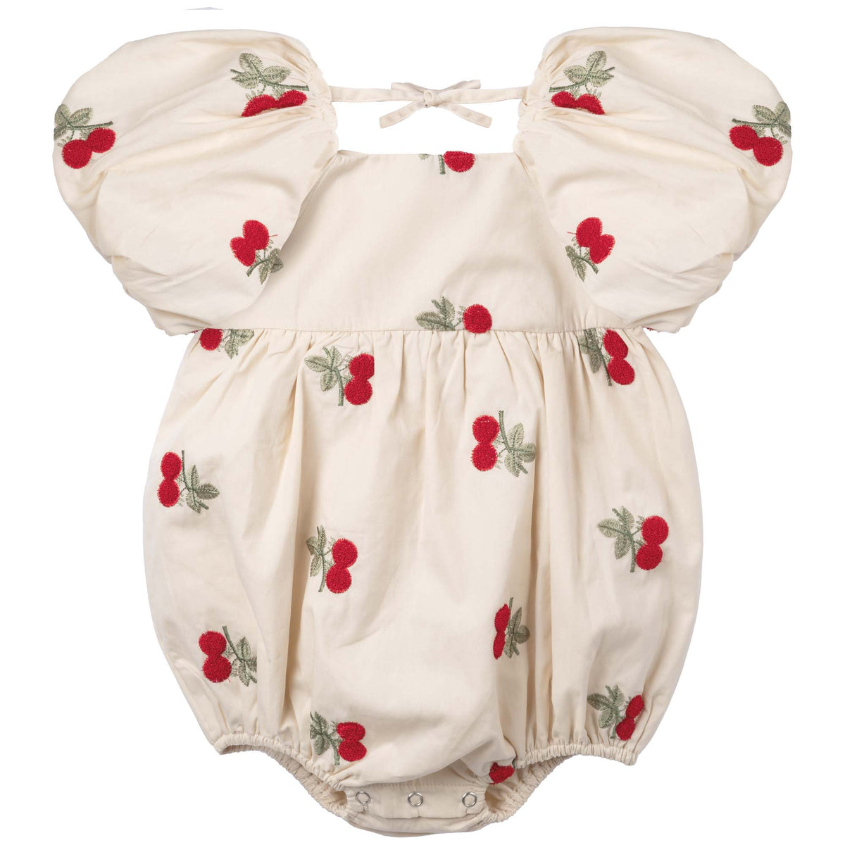 Embroidered Cherry Romper