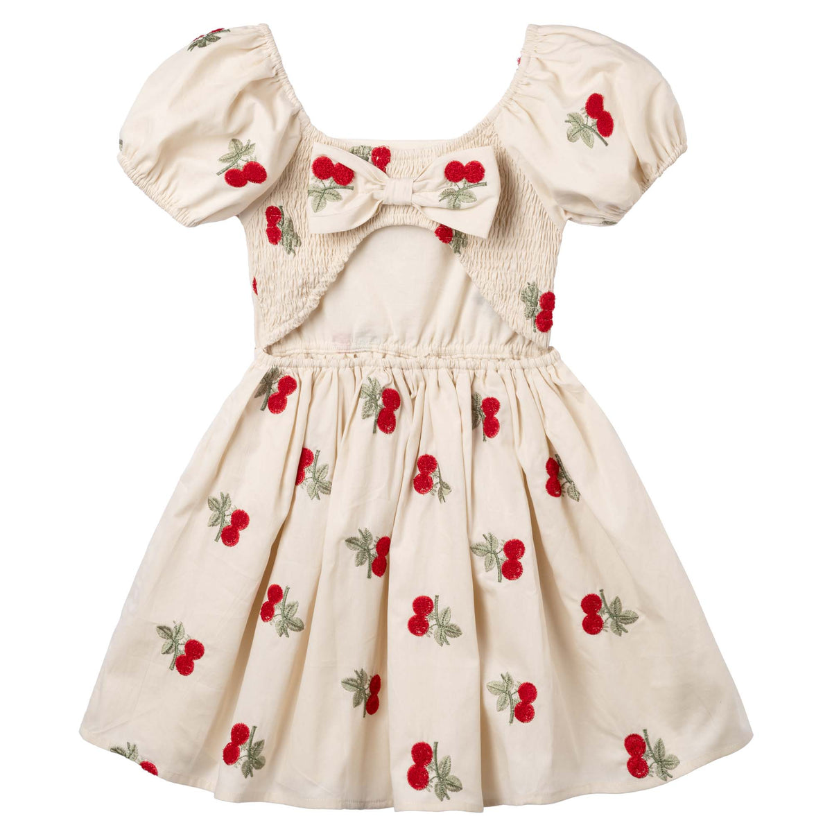 Embroidered Cherry Dress