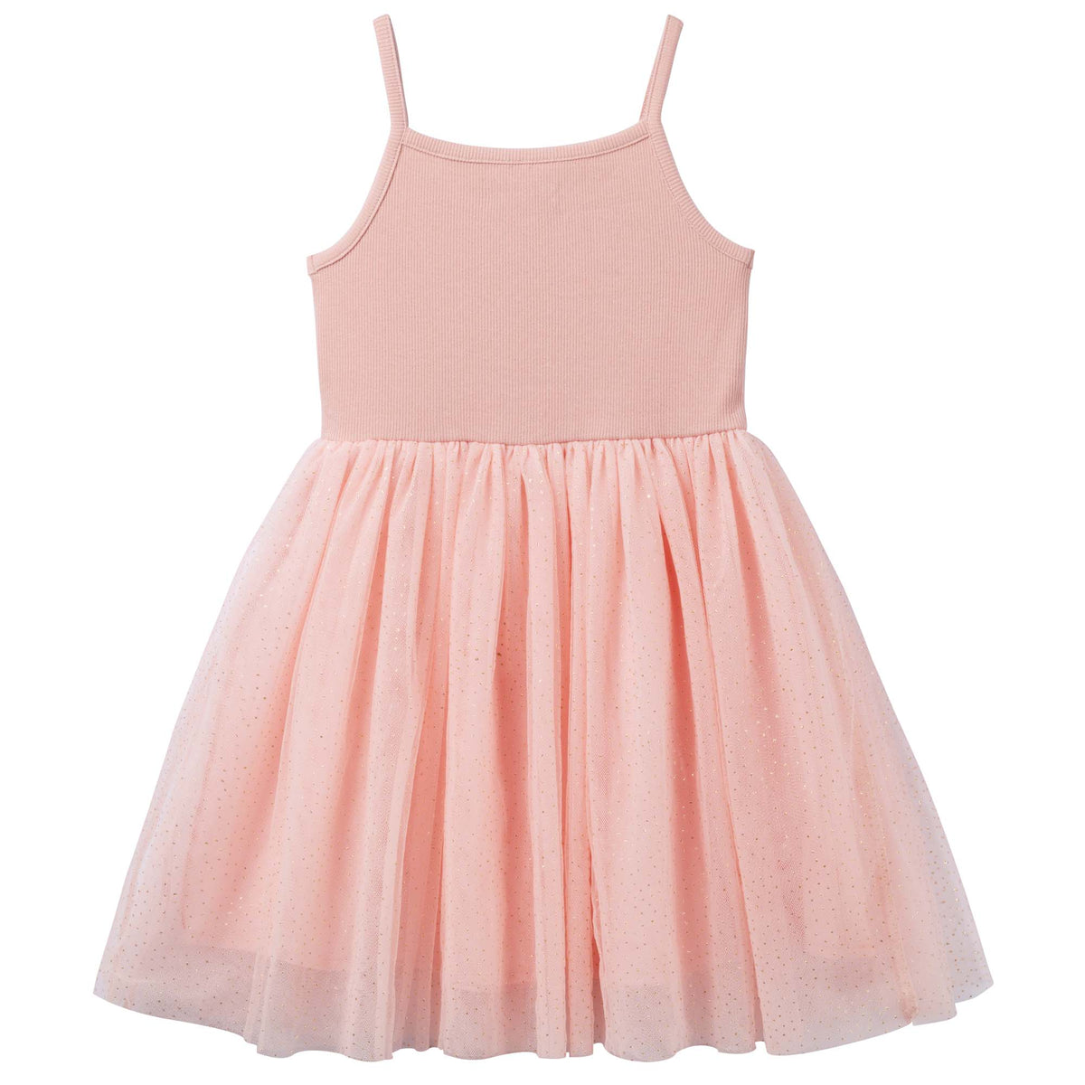 Ruby Rib Sparkle Tutu Dress - Pink