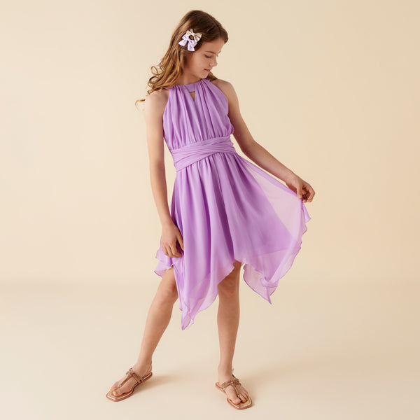 Angelene Panelled Dress - Violet