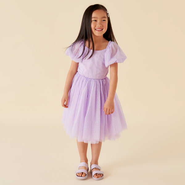 Eloise Puff Sleeve Dress - Lilac