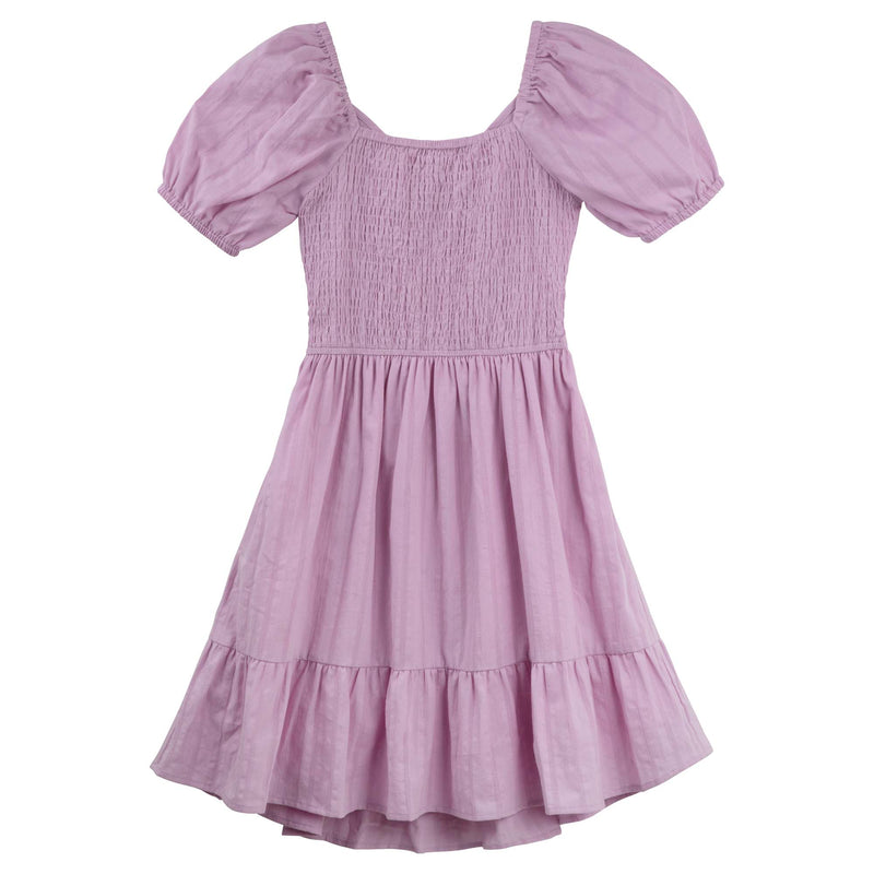 Natalie Shirred Dress - Lavender