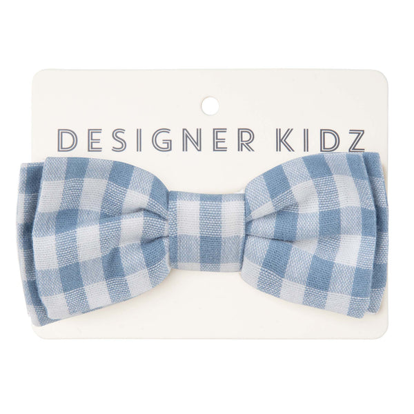 Oliver Gingham Bow Tie - Blue