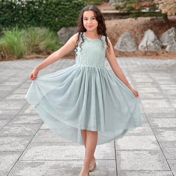 Delilah S/S Lace Dress - Sage