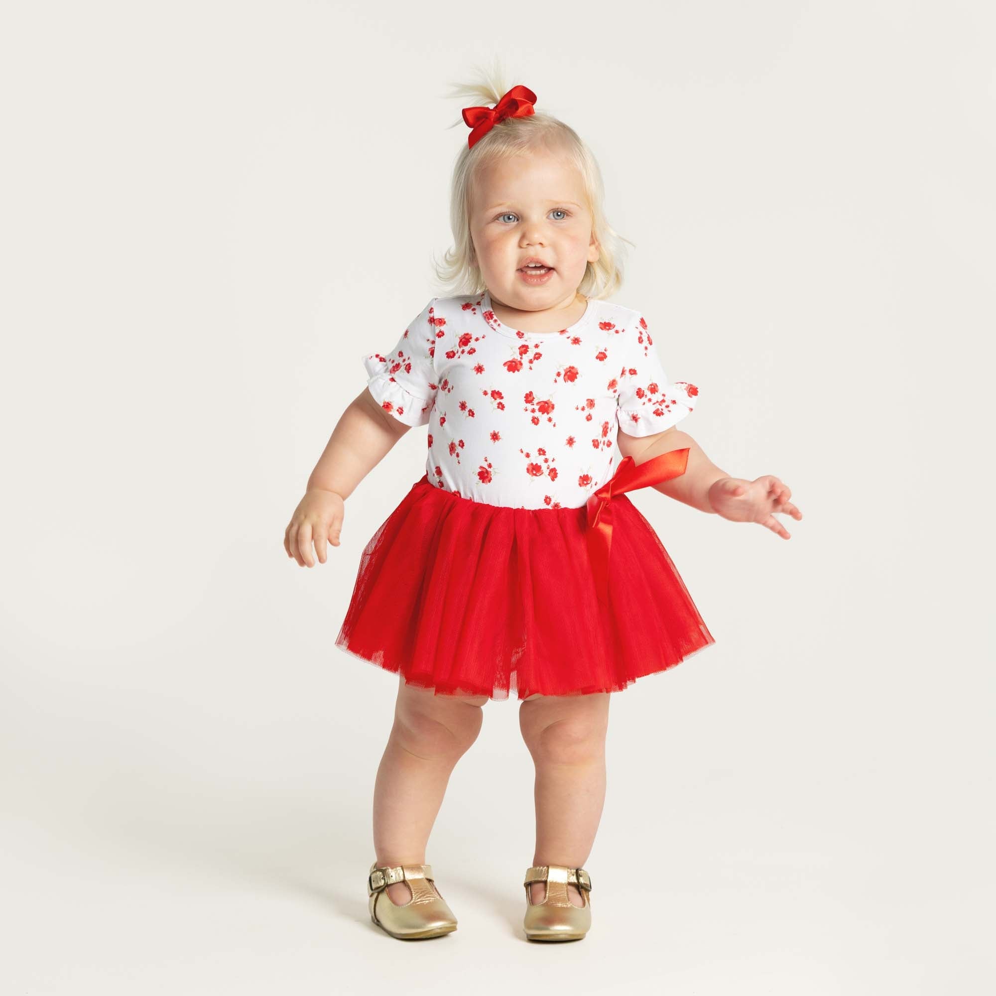 Alyssa Floral S/S Tutu Romper - Designer Kidz