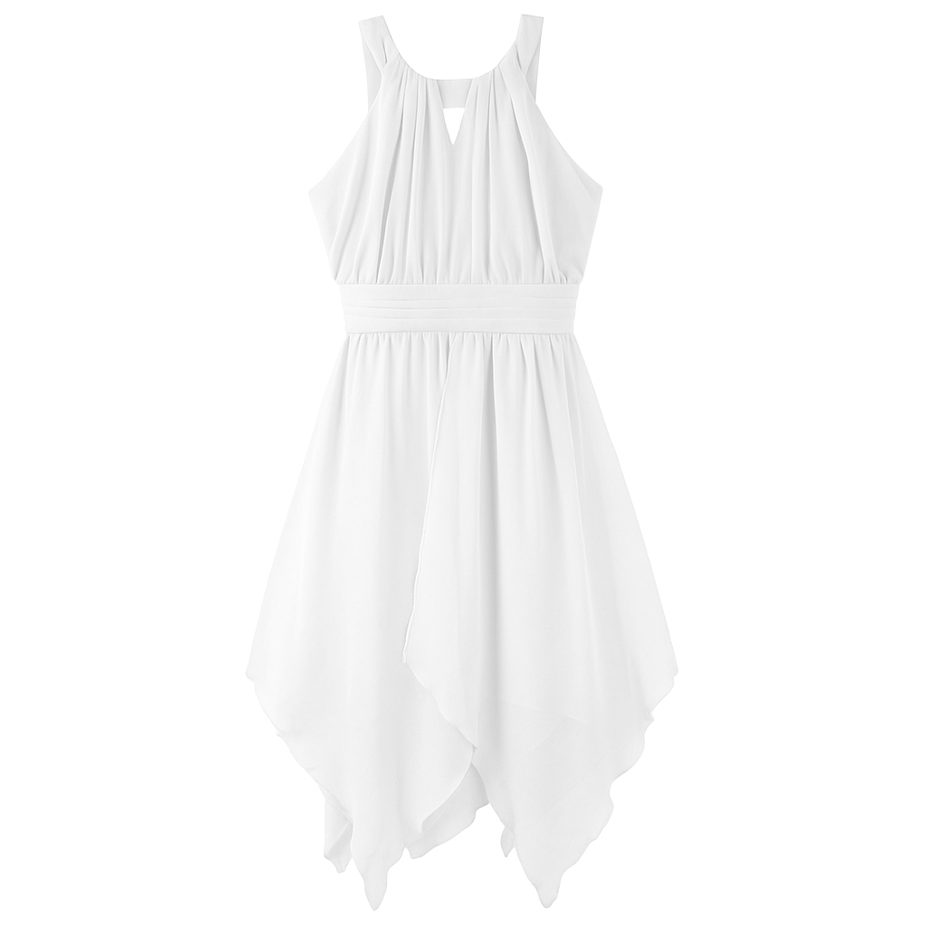Angelene Panelled Dress - Ivory - Designer Kidz