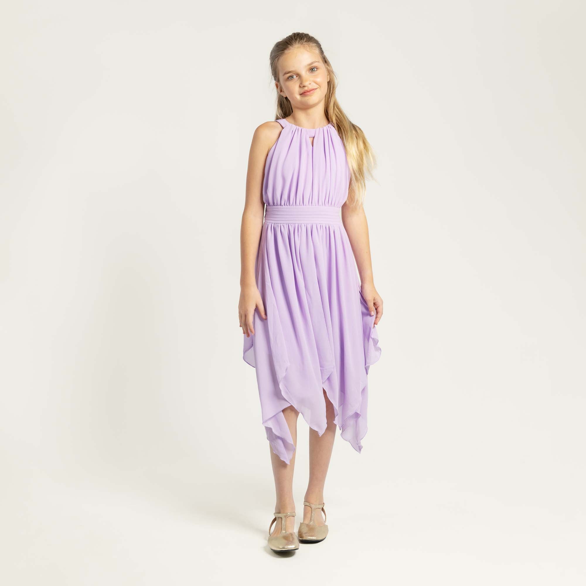 Angelene Panelled Dress - Lilac - Designer Kidz