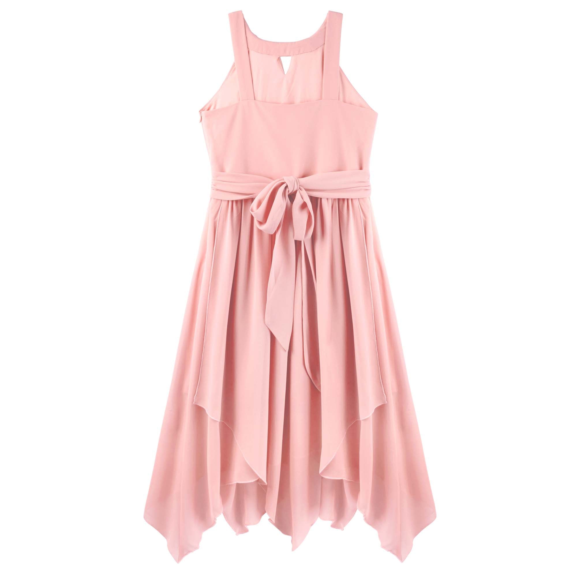 Angelene Panelled Dress - Peach - Designer Kidz