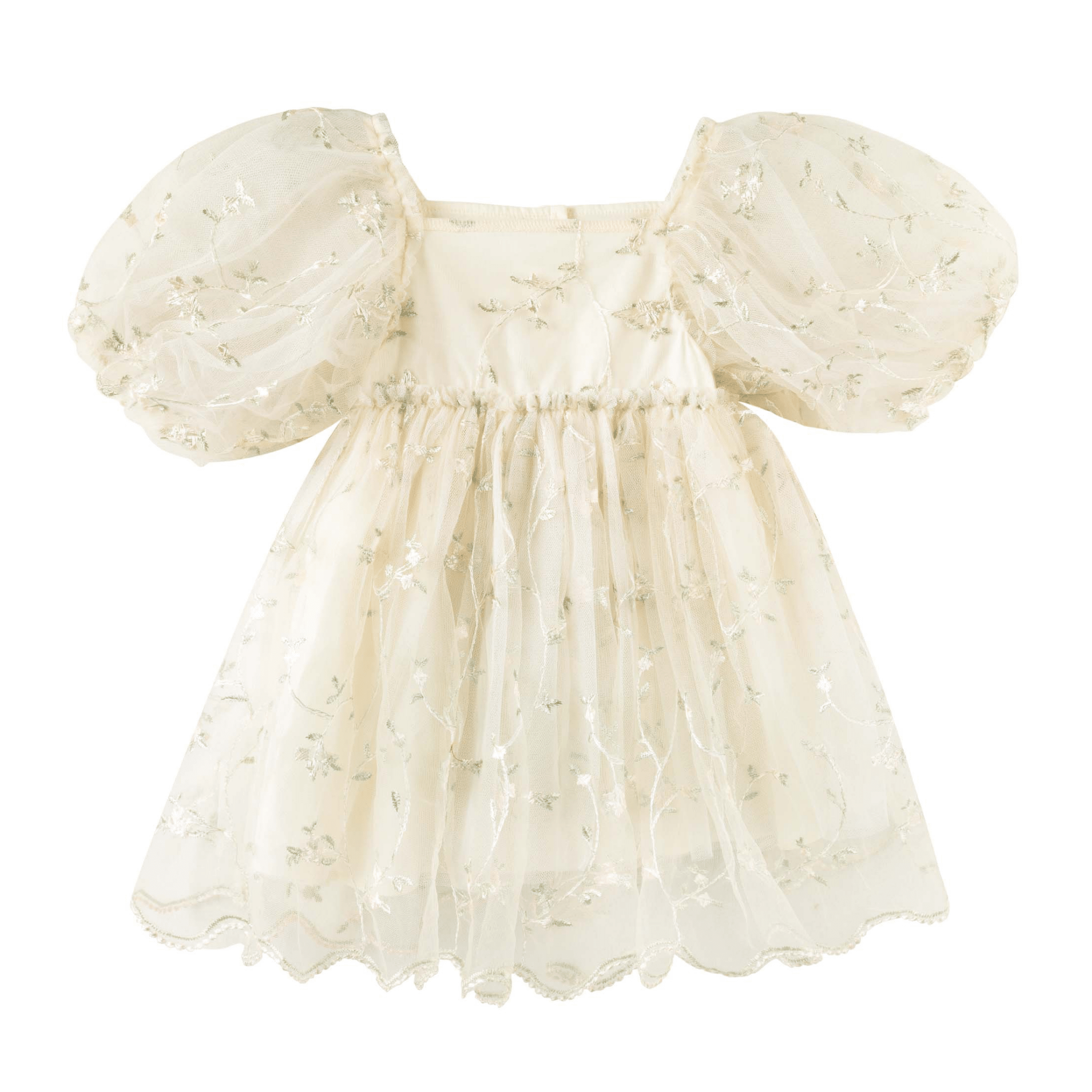 Ava Embroidered Floral Dress - Designer Kidz