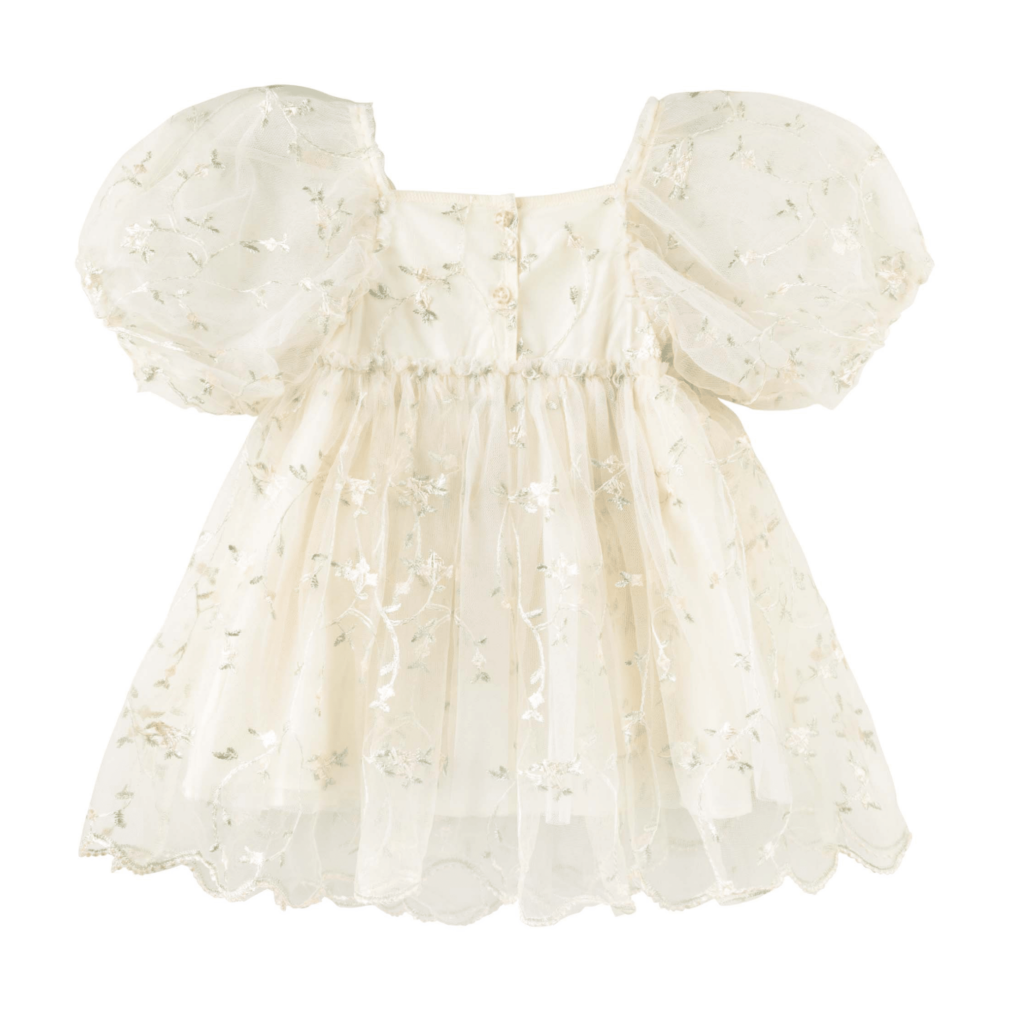 Ava Embroidered Floral Dress - Designer Kidz