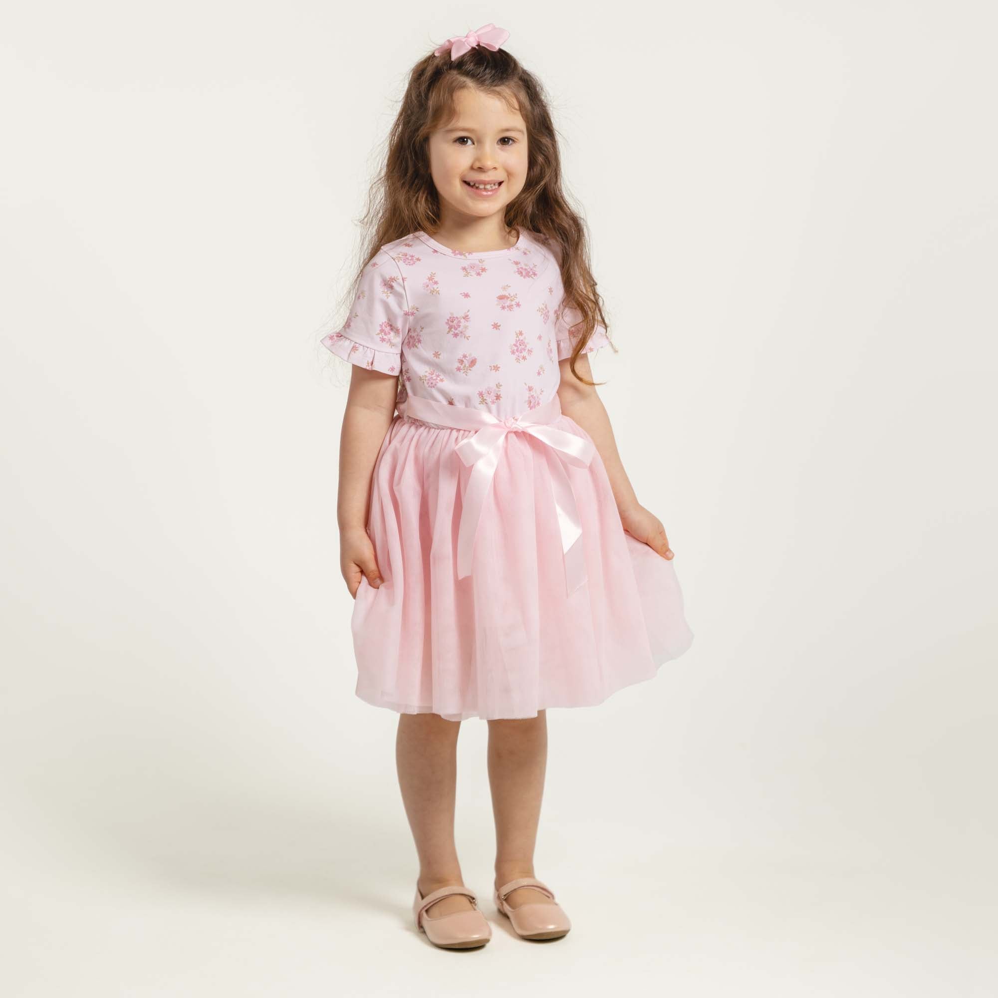 Bella Floral S/S Tutu Dress - Designer Kidz